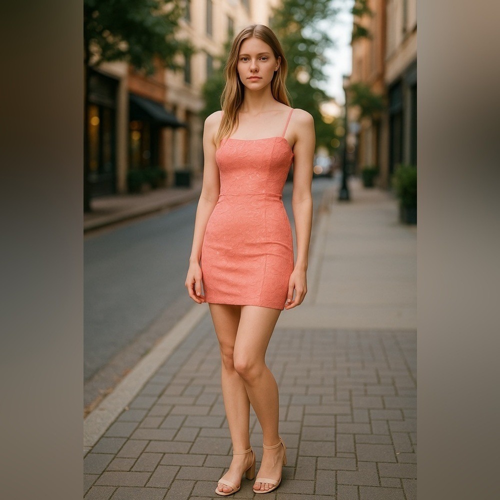 Windsor Coral Mini Dress, Excellent Condition